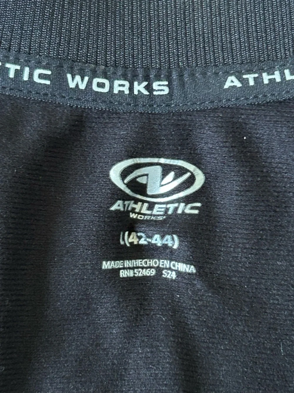 🔥🆕🔥 Athletic Works Baseball Collar Track Jacket - Rich Black - Large - Picture 6 of 9